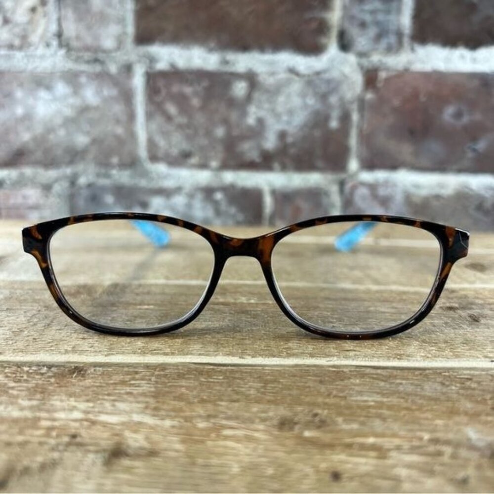 Lulu Guinness LR45 2.5 Tortoise Frames with Turquoise Interior